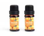 2pk Essential Oils 10ml Set Natural Pure Water Soluble For Diffuser Aromatherapy Oil Orange