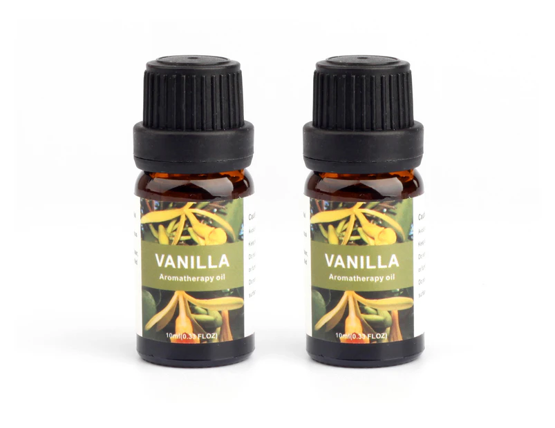 2pk Essential Oils 10ml Set Natural Pure Water Soluble For Diffuser Aromatherapy Vanilla