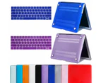 Glm Crystal case, Laptop Case Hard Protective Shell cover Plus Keyboard Cover For Apple MacBook Air 13.3 inch Model A1466 A1369, Purple