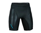 DECATHLON NABAIJI Adult Swimming Jammer Neoprene 2.5 mm + Lined panels - Black/Turquoise