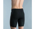 DECATHLON NABAIJI Adult Swimming Jammer Neoprene 2.5 mm + Lined panels - Black/Turquoise