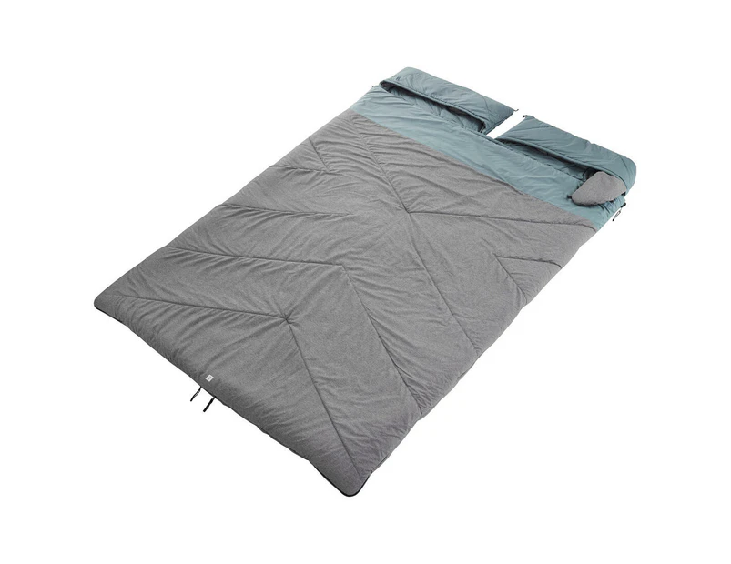 2-IN-1 COTTON SLEEPING BAG FOR CAMPING - PERFECT SLEEP 5°C COTTON QUECHUA