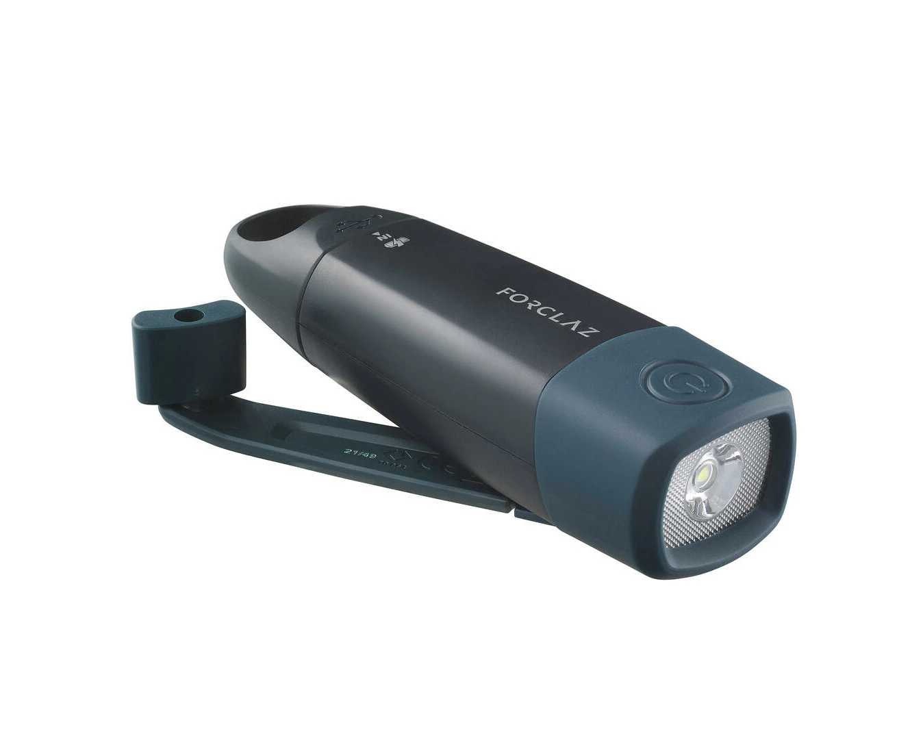 DECATHLON FORCLAZ Rechargeable Self-Powered Torch Blue USB V2 150 Lumens - Dynamo 500