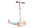 DECATHLON OXELO Kid's Scooter 3 Wheel Lights Ages 2-5 - B1 500 - Pale Mint