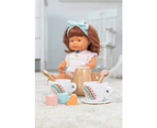 19pc Miniland Doll Kids/Children Fun Wooden Tea Set Pretend Toy w/ Carry Bag 3y+