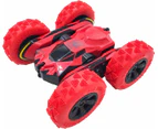 RC Stunt Car Remote Control Cars Toy Double Sided Driving 360-degree Flips Rotating Cars Toys -Red