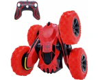 RC Stunt Car Remote Control Cars Toy Double Sided Driving 360-degree Flips Rotating Cars Toys -Red