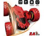 RC Stunt Car Remote Control Cars Toy Double Sided Driving 360-degree Flips Rotating Cars Toys -Red