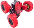 RC Stunt Car Remote Control Cars Toy Double Sided Driving 360-degree Flips Rotating Cars Toys -Red