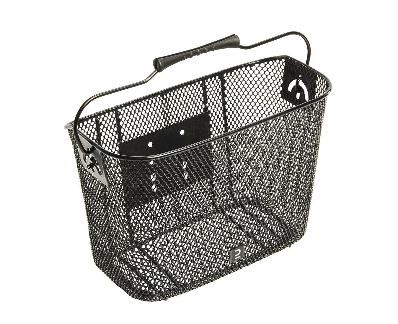 DECATHLON BTWIN Kids' Metal Bike Basket - Black