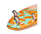 DECATHLON OLAIAN Kid's Foam Hybrid Surfboard 6' + Leash & 3 Fins - 500