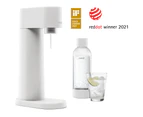 MySoda Woody Sparkling Soda Machine Fizzy Water Drink Maker w/1L Bottle White