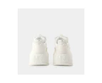 Glove Slip On Sneakers - Off White - Leather - White - White