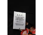 A.L.C. Floral Print Mini Dress in Black Silk - Black