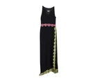 Boutique Moschino Lace Trimmed Maxi Dress in Black Triacetate - Black