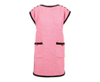 Cotton-Blend Tweed Dress - Pink