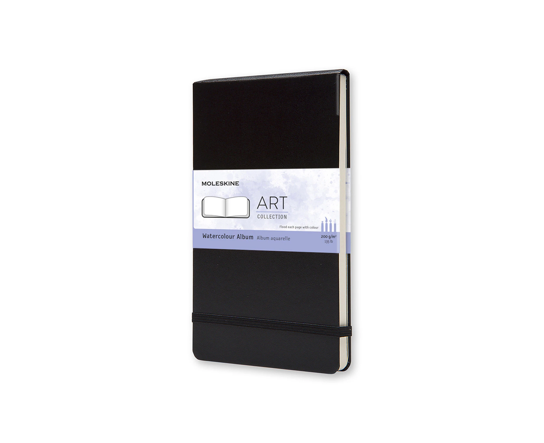 Moleskine Art Watercolour Hard Cover 200gsm Pocket Album Plain Notebook L Black