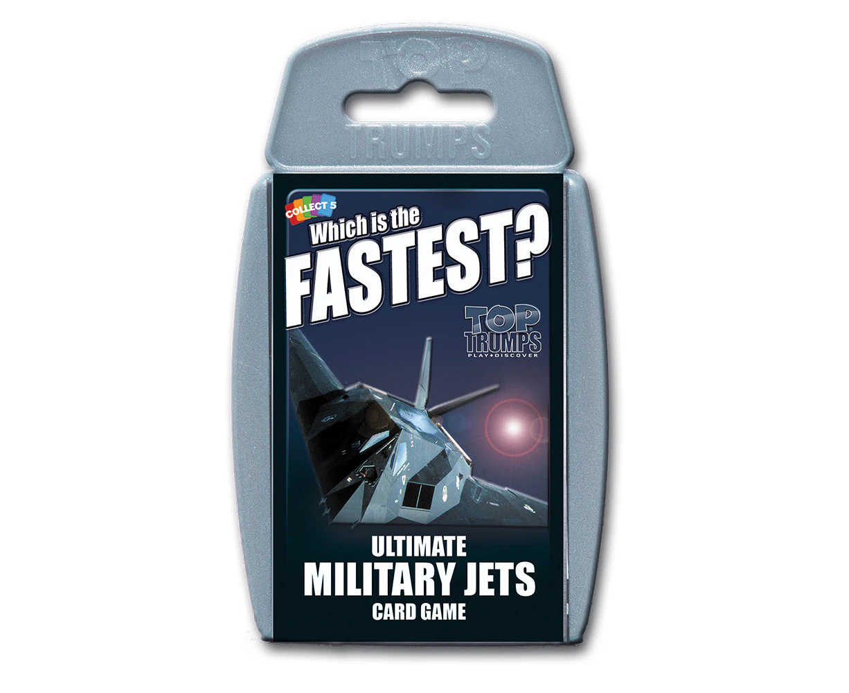 Top Trumps Military Jets Interactive Kids/Adult Playing Card Game/Collection 5+