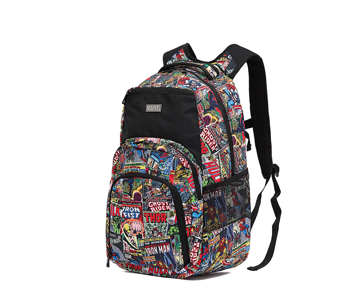 Marvel Comic Print Backpack - Black