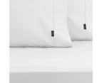 Ardor Bed 1000TC Fitted Combo Bedding Sheet Set w/Pillowcases White - White