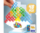 48Pcs Kids Board Games Tetra Tower Balance Stacking Toys Building Blocks Puzzle Games For Creative Kids