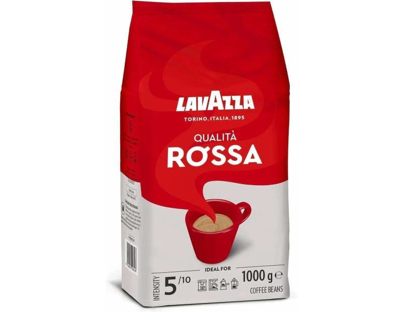 Lavazza Qualità Rossa Coffee Beans with Aromatic Notes of Chocolate and Dried Fruit 1 Kg