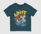 Unit Kids' Splash Tee / T-Shirt / Tshirt - Dark Teal