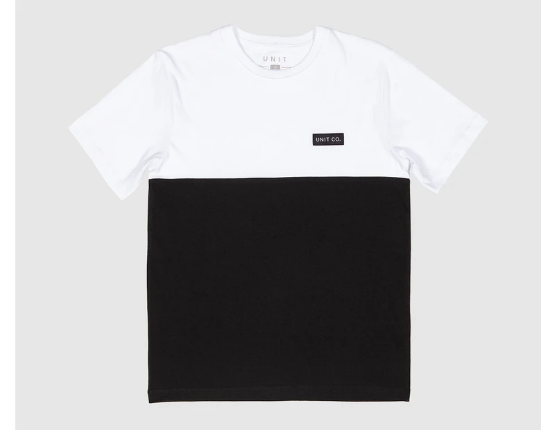 Unit Youth Husky Tee / T-Shirt / Tshirt - Black/White