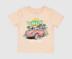Unit Kids' Happy Vibes Tee / T-Shirt / Tshirt - Peach