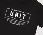 Unit Kids' Stance Tee / T-Shirt / Tshirt - Black