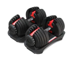 LSG Fitness Adjustable Dumbbells Weights 2.5kg-24kg (Pairs) Smart Locking System