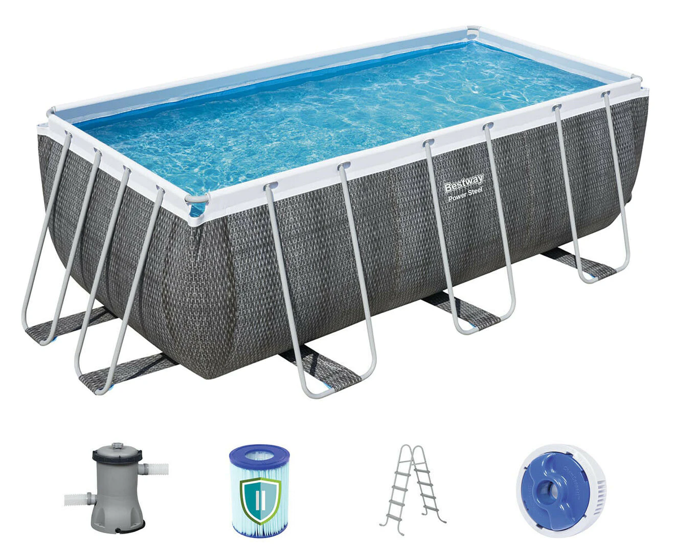 4.12 x 2.01 x 1.22m Bestway Swimming Pool Above Ground