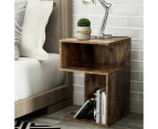 Artiss Bedside Table 2 Shelves - UMENI Rust Oak