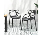 Gardeon 4PC Outdoor Dining Chairs PP Portable Stackable Chair Patio Furniture