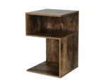 Artiss Bedside Table 2 Shelves - UMENI Rust Oak