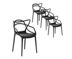 Gardeon 4PC Outdoor Dining Chairs PP Portable Stackable Chair Patio Furniture