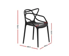 Gardeon 4PC Outdoor Dining Chairs PP Portable Stackable Chair Patio Furniture