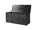 Gardeon Outdoor Storage Box 290L Lockable Organiser Garden Deck Shed All Black