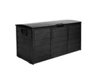 Gardeon Outdoor Storage Box 290L Lockable Organiser Garden Deck Shed All Black