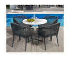 Livsip 5x Outdoor Dining Setting Sintered Stone Table Patio Furniture Bistro Set