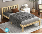 ALFORDSON Bed Frame Wooden Timber King Single Mattress Base Platform Fenella Oak