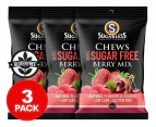 3 x Sugarless Confectionery 95.5% Sugar Free Chews Berry Mix 70g