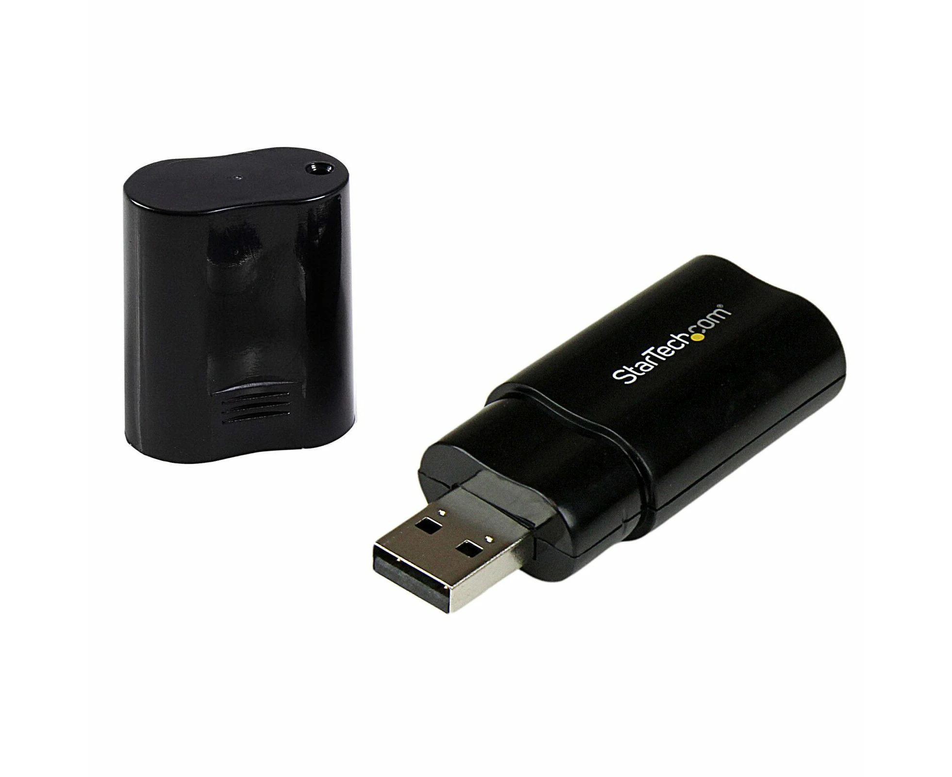 Star Tech USB Stereo Audio Adapter External Sound Card 3.5mm Jack for Computer