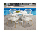 Livsip 5PCS Outdoor Dining Setting Table and Chairs Patio Furniture Bistro Set