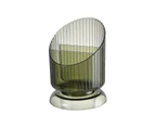Pen Holder Translucent Light Luxury Striped Lines 3 Grids Pen Container Cosmetic Storage Box for Home-Green