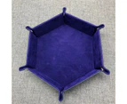 Storage Tray Folding Hexagon Holder Office Supplies-Royal Blue