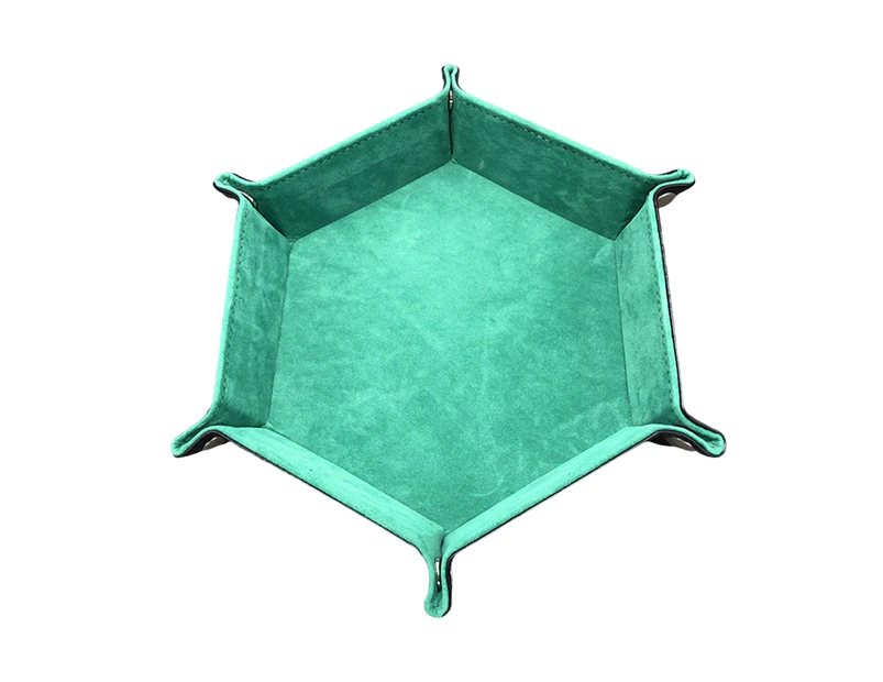 Storage Tray Folding Hexagon Holder Office Supplies-Green