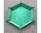 Storage Tray Folding Hexagon Holder Office Supplies-Green
