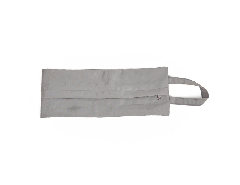 Large Capacity Zipper Closure Storage Bag with Lanyard Portable Socks Briefs Cosmetic Storage Pouch-Grey