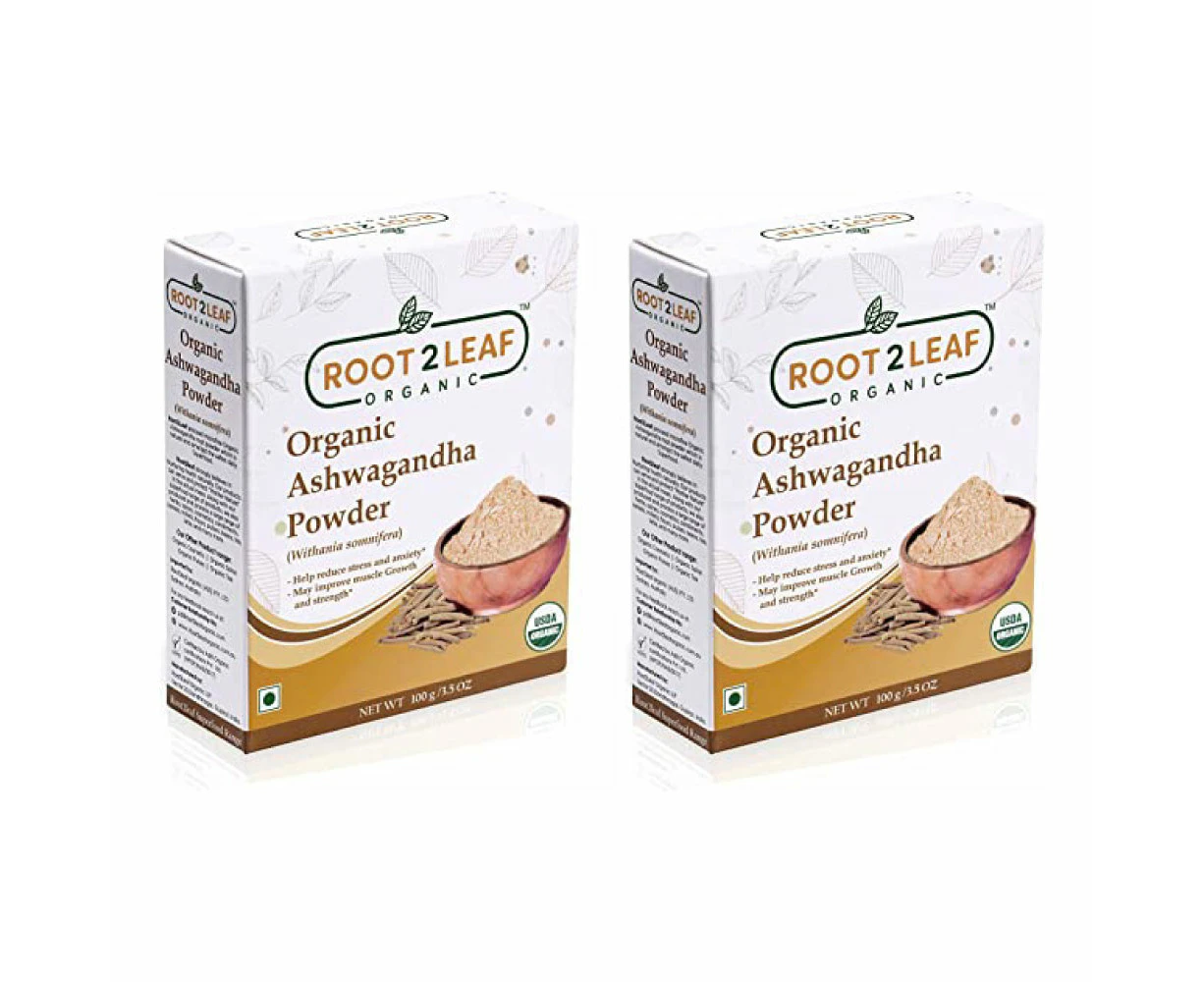 Organic Ashwagandha Powder Packs Of 2 (100 Gms) By Root2leaf